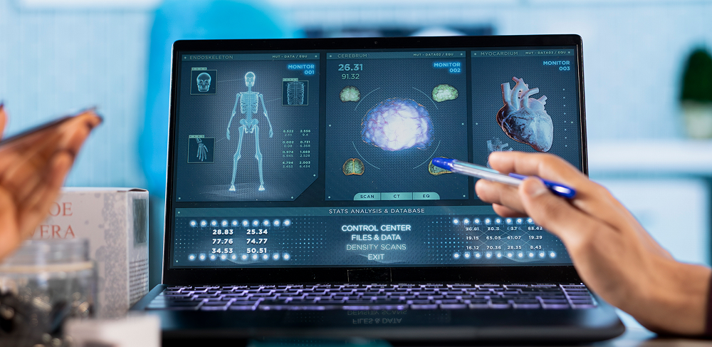 High-tech medical device interior